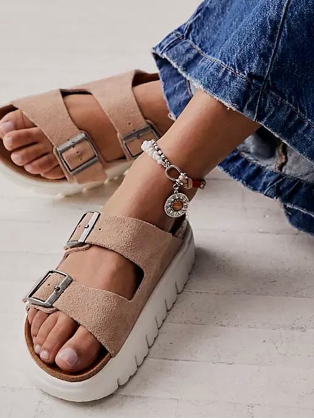 Papillio by Birkenstock Arizona Chunky Suede Sandals